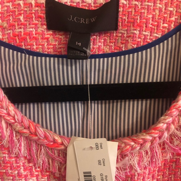 🎉HOST PICK🎉J. Crew Peplum Lady Jacket Neon Tweed - Picture 5 of 6